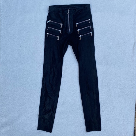 ben taverniti unravel project zippered leather skinny jeans - Picture 3 of 7